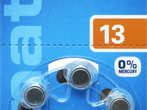 Hörapparatsbatteri Typ 13