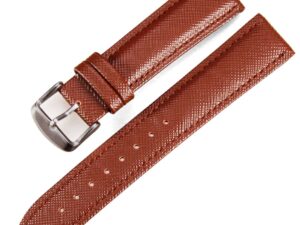Klockarmband - brunt - Äkta kalvläder 20mm