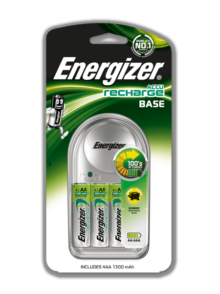 Energizer Batteriladdare Base + 4st AA-Batterier