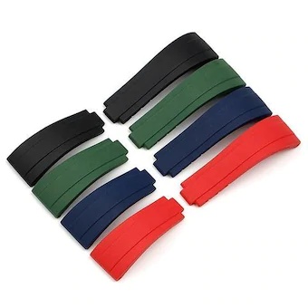 Rubber strap Passar till Rolex Submariner, GMT och Omega seamaster färg Svart