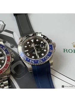 Rubber strap Passar till Rolex Submariner, GMT och Omega seamaster färg svart