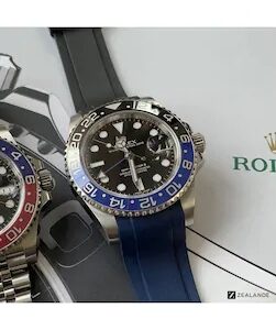 Rubber strap Passar till Rolex Submariner, GMT och Omega seamaster färg svart